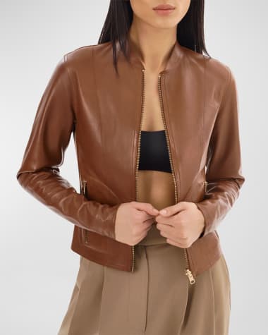 LaMarque Chapin Reversible Leather Bomber Jacket