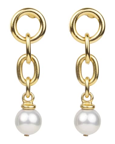 Ben-Amun Pearly Drop Link Earrings