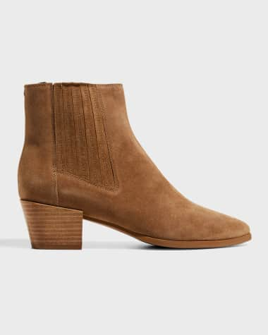 Rag & Bone Rover Pleated Suede High Ankle Boots