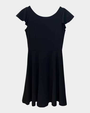 Un Deux Trois Girl's Flutter Short-Sleeve Dress, Size 7-20