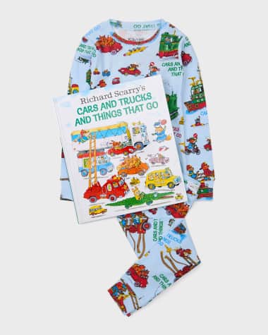 Books To Bed Boy's Richard Scarry's Cars and Trucks That Go Book & PJs Gift Set, Size 2-7