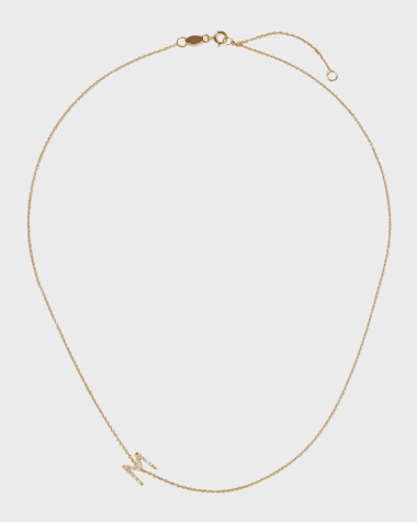 Zoe Lev Jewelry Diamond Asymmetrical Initial Necklace