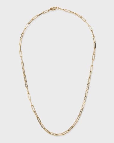 Kastel Jewelry 14k Small Link La Seta Necklace, 20"L