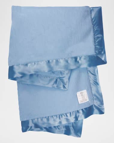 Little Giraffe Luxe Solid Plush Baby Blanket w/ Satin Border