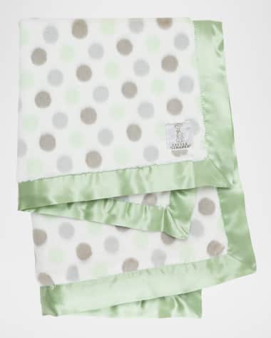Little Giraffe Luxe Dot Printed Plush Baby Blanket