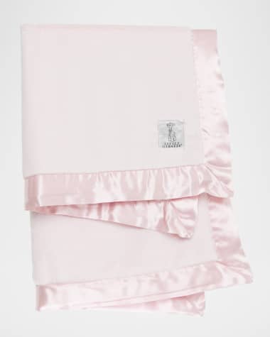 Little Giraffe Luxe Solid Plush Baby Blanket w/ Satin Border