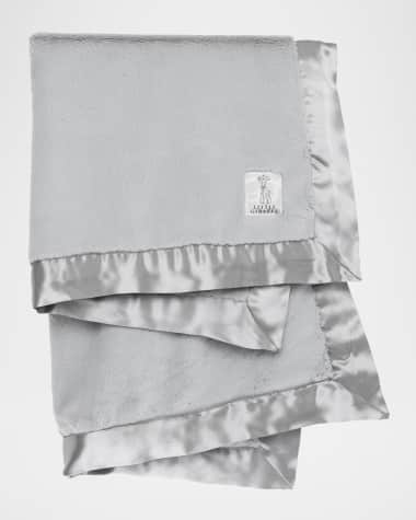 Little Giraffe Luxe Solid Plush Baby Blanket w/ Satin Border