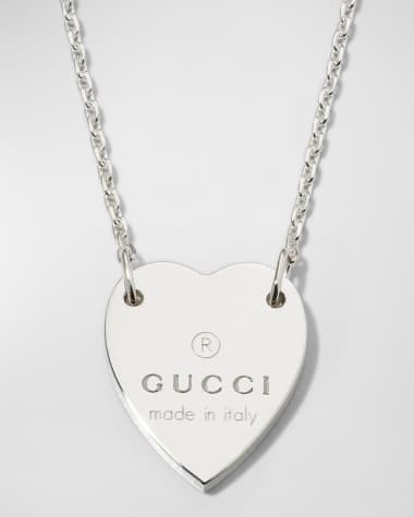 Gucci Engraved Heart Trademark Necklace