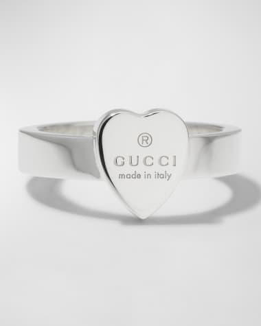 Gucci Engraved Heart Trademark Ring