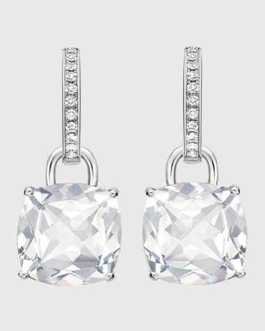 Kiki McDonough Kiki Classic 18k White Gold Topaz Diamond Drop Earrings