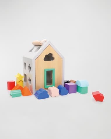 Wonder & Wise Hip Shape House Wood Sorting Game