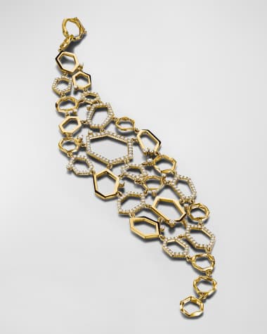 Mimi So 18K Yellow Gold Jackson Cluster Pave Diamond Bracelet