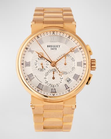 Breguet 40mm Marine Chronograph Watch with Bracelet Strap