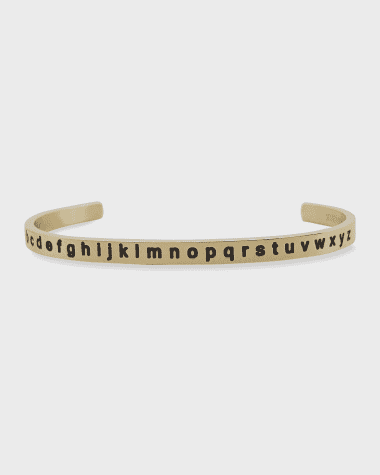 Sontakey Girl's Alphabet Engraved Bangle Bracelet