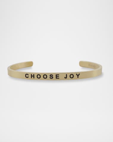 Sontakey Girl's Choose Joy Engraved Bangle Bracelet
