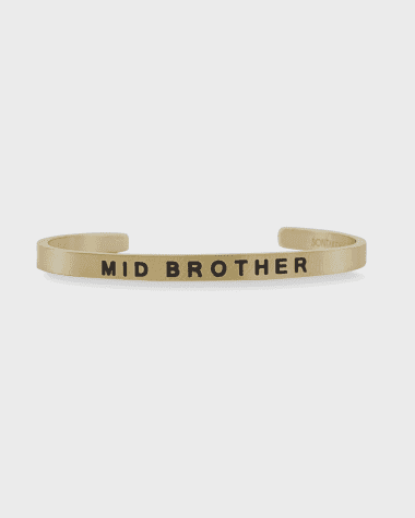 Sontakey Boy's Mid Brother Engraved Bangle Bracelet