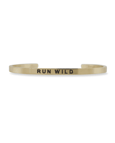 Sontakey Girl's Run Wild Engraved Bangle Bracelet