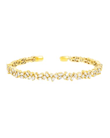 Suzanne Kalan 18k Diamond Fireworks Sparkler Bangle
