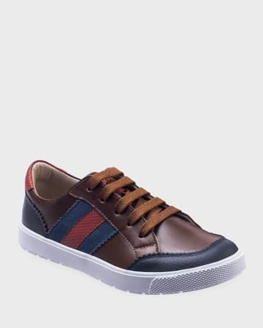 Elephantito Boy's All American Colorblock Leather Sneakers, Baby/Toddlers