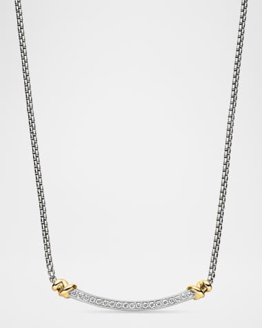 David Yurman Petite Helena Wrap Diamond Station Necklace