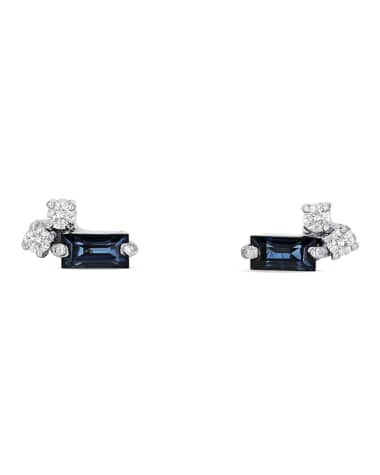 Suzanne Kalan 18K Shimmer Pastel Sapphire & Diamond Mini Hoop Earrings