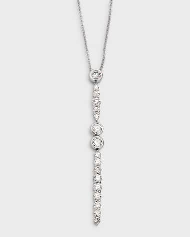 Neiman Marcus Diamonds 18K White Gold Diamond Drop Pendant, 1.41tcw
