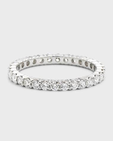 Neiman Marcus Diamonds Platinum Round GH/VS Diamond Eternity Band, Size 7, 1.11tcw