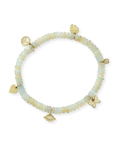 Sydney Evan 5mm Ethiopian Opal Multi-Charm Bracelet