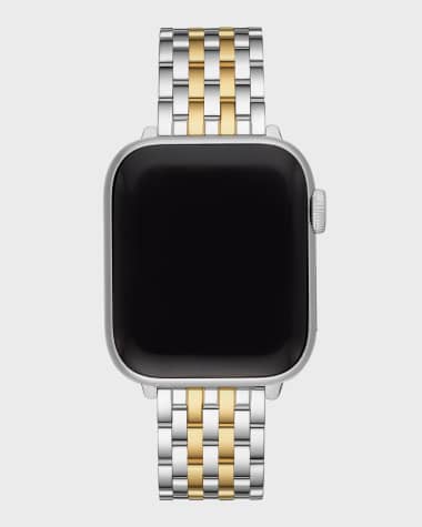 MICHELE 7-Link Stainless Steel Bracelet for Apple Watch, Gold/Silver