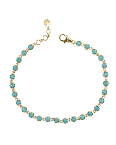 Stevie Wren 14k Gold Turquoise Tennis Bracelet