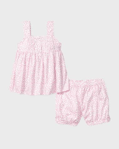 Petite Plume Kid's La Mer Classic Pajama Shorts Set, Size 6M-14