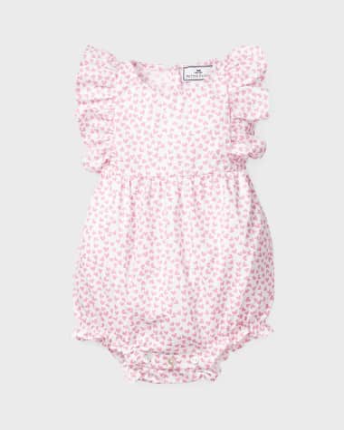 Petite Plume Kid's Sweethearts Ruffle Bubble Romper, Size 0-24M