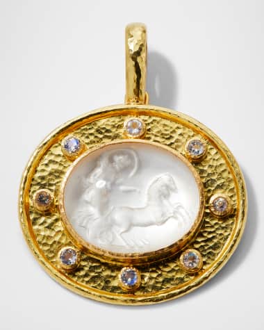 Elizabeth Locke Crystal Goddess Chariot Pendant