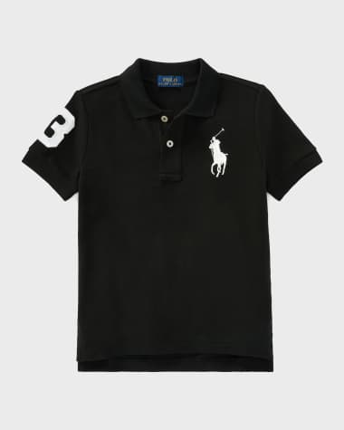 Ralph Lauren Childrenswear Boy's Big Pony Mesh Knit Polo, Size S-XL Boy's Big Pony Mesh Knit Polo, Size 4-7
