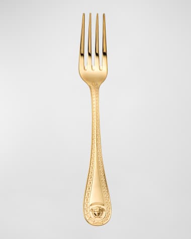 Versace Medusa Gold-Plated Table Fork