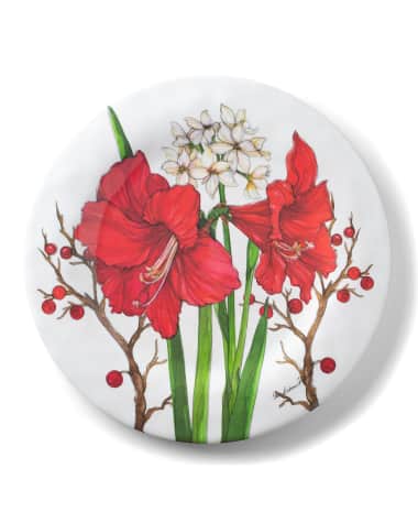 Bamboo Table Amaryllis Dinner Plates, Set of 4