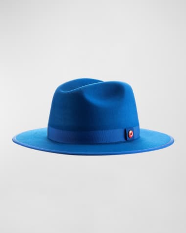 Keith James Men's Queen Red-Brim Wool Fedora Hat