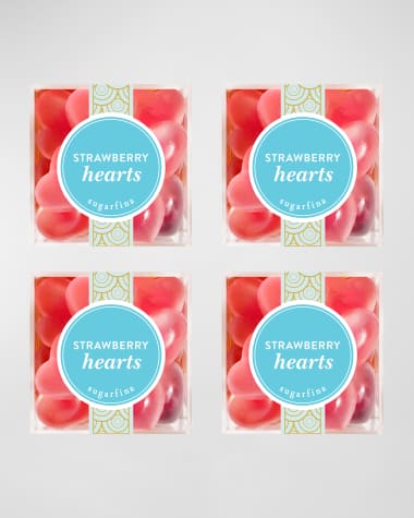 Sugarfina Strawberry Hearts – Small Cube 4pc Kit