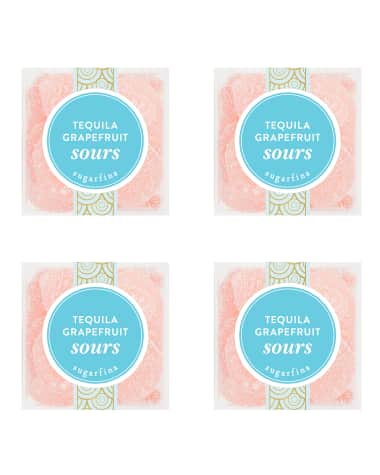Sugarfina Tequila Grapefruit Sours, Small Cube 4-piece Candy Set