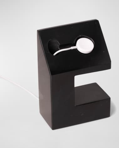 Bey-Berk Marble Apple Watch Charging Stand