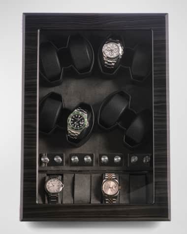 Bey-Berk Men's Louis Large Watch Winder Storage Case