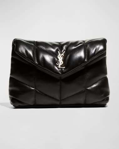Saint Laurent Lou Puffer YSL Pouch in Quilted Leather