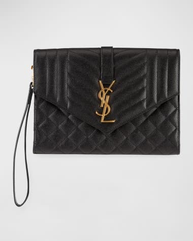 Saint Laurent Off-White Small Envelope Bag – BlackSkinny