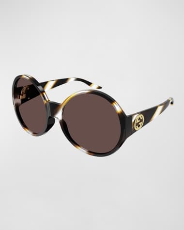 Gucci Oversized Round Acetate Sunglasses