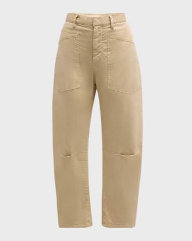 Nili Lotan Shon Mid-Rise Cropped Pants