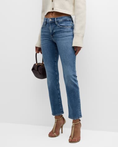 FRAME Le High Straight Ankle Jeans
