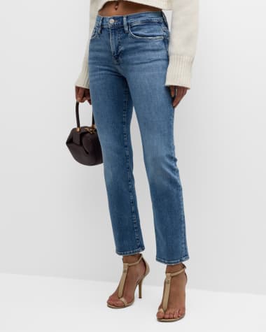 FRAME Le High Straight Ankle Jeans