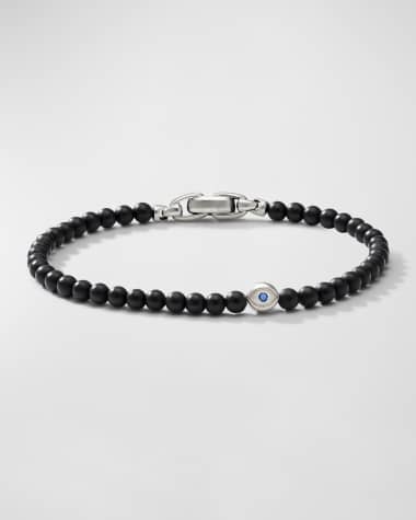 David Yurman 4mm Men's Spiritual Bead Evil Eye Bracelet