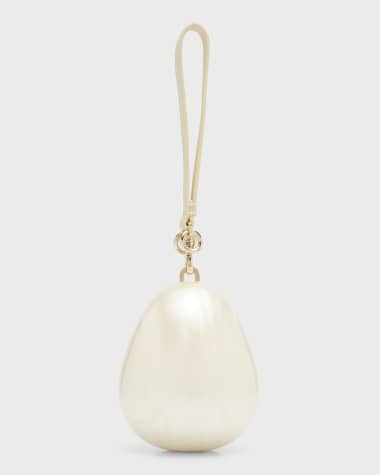 Simone Rocha Pearl Egg Acrylic Wristlet Bag