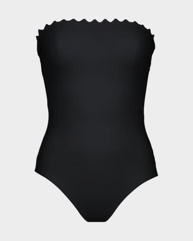 Karla Colletto Ines Bandeau One-Piece Swimsuit with Shelf Bra